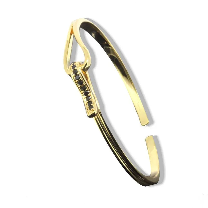 Anil Arjanda Cuff Bangles Paved CZ Opening Bangle for Unisex