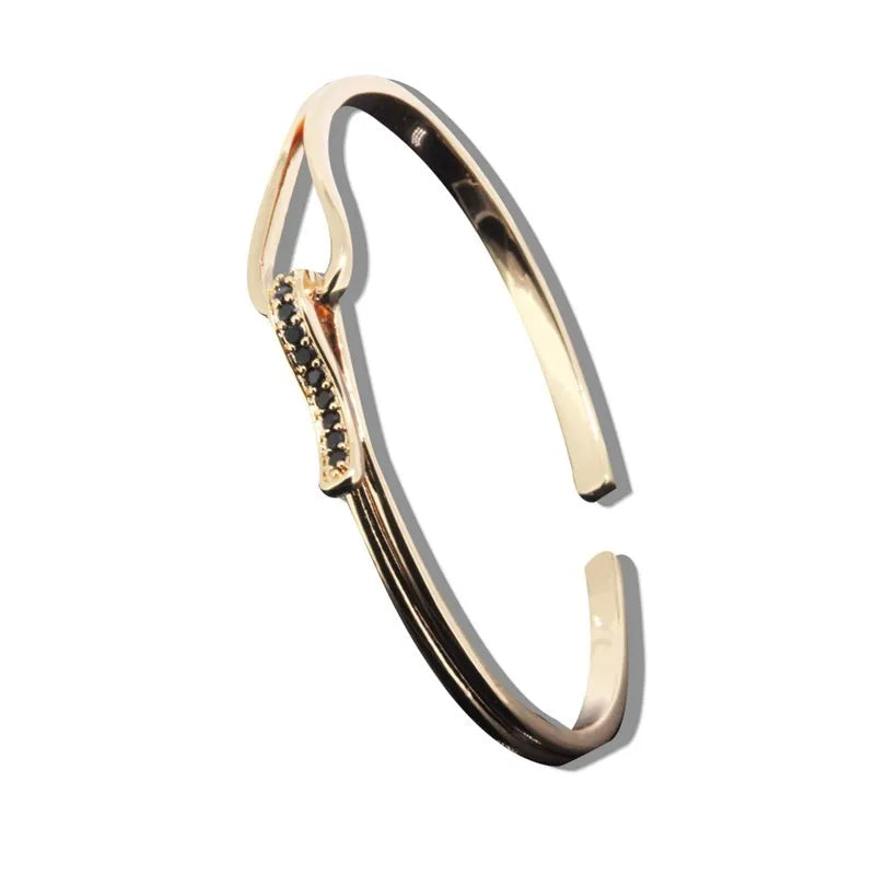 Anil Arjanda Cuff Bangles Paved CZ Opening Bangle for Unisex