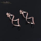 Irregular Metal Wave Pattern Glitter Clip on Earrings for Women