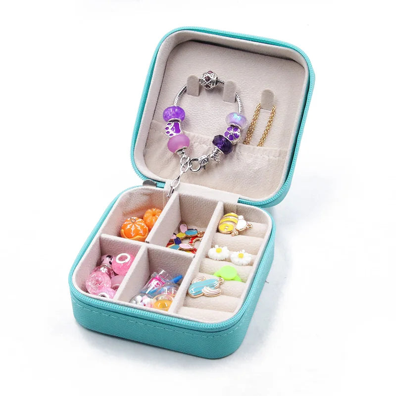 Jewelry Travel Case Organizer Display Portable Locket Necklace Bracelet Box