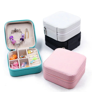 Portable Travel Jewelry Case Box Organizer Earring Ring Holder