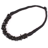 Bohemian Stone Choker Necklace Unique Weave Chain Statement Jewelry