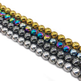 4 6 8 10 12mm Natural Stone Hematite Jasper Magnetic Round Loose Bead