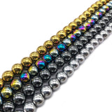 4 6 8 10 12mm Natural Stone Hematite Jasper Magnetic Round Loose Bead