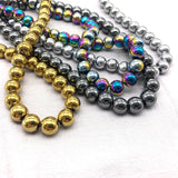 4 6 8 10 12mm Natural Stone Hematite Jasper Magnetic Round Loose Bead