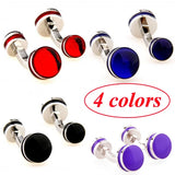 Double Round Enamel Cufflink Epoxy Cuff Link
