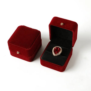 Flannel Jewelry Storage Box for Earrings Necklace Ring
