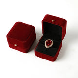 Flannel Jewelry Storage Box for Earrings Necklace Ring