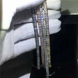 4 Colors Tennis Bracelet 5A Cubic Zirconia Filled for Women Wedding