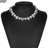 Crystal Collar Choker Necklace Glass Torques Necklace Jewelry