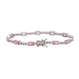 Multicolor Women Tennis Bracelet Oval CZ Jewelry Gift