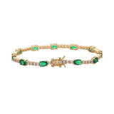Multicolor Women Tennis Bracelet Oval CZ Jewelry Gift