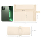 4 Colors PU Leather Watch Strap Storage Roll Bag 40GB