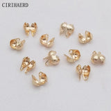4 Colors Side Buckle 14K Plated Tassel Chain Beads Clasps Diy Jewelry Making