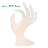 4 Colours Jewelry Display Stand Velvet Hand Finger Shape Display Stands