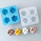 Paw Keychain Silicone Mold for Candle Making Pendant Gift
