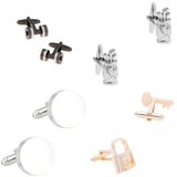 4 Pairs Stainless Steel Cufflink Set
