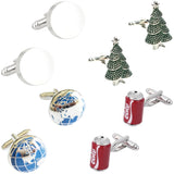 4 Pairs Cufflinks with Hot Designs - 2 Pairs Included