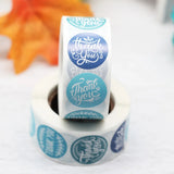 500/1000pcs Thank You Stickers for Cake Box Envelope