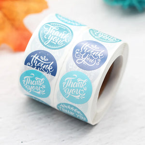 500/1000pcs Thank You Stickers for Cake Box Envelope