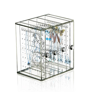 4 Doors Earrings Box Jewelry Organizer