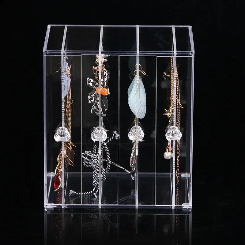 4 Doors Earrings Box Jewelry Organizer