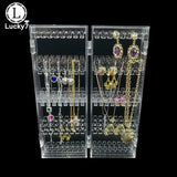 Foldable Acrylic Jewelry Display Earrings Organizer Transparent