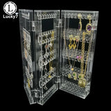 Foldable Acrylic Jewelry Display Earrings Organizer Transparent