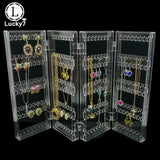 Foldable Acrylic Jewelry Display Earrings Organizer Transparent