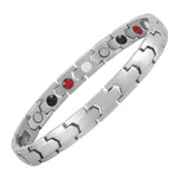 4 IN 1 Magnetic Bracelets Silver Stainless Steel Bangles for Women