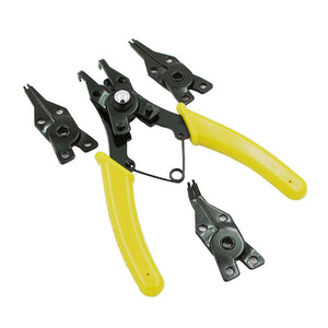 4-In-1 Circlip Pliers Set Snap Ring Pliers Crimp Removable Plier Head