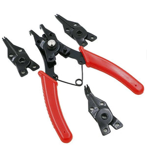 4-In-1 Circlip Pliers Set Snap Ring Pliers Crimp Removable Plier Head