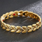 4 in 1 Therapeutic Magnetic Man Bracelet Stainless Steel Bangle Gift