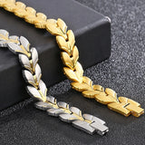4 in 1 Therapeutic Magnetic Man Bracelet Stainless Steel Bangle Gift