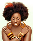 4 Inch African Drop Wood Earrings