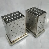 4 Inch Perforated Flask With Flange for Jewelry Making