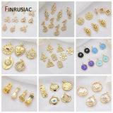14K Pave Setting Zircon Pendants for DIY Jewelry Making