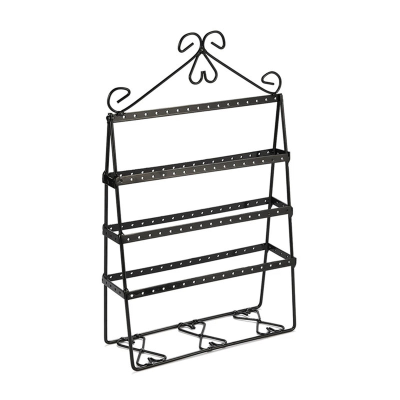 4 Layer 112 Holes Earring Holder Stand Jewelry Display Rack Metal