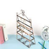 4 Layer 112 Holes Earring Holder Stand Jewelry Display Rack Metal