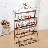 4 Layer 112 Holes Earring Holder Stand Women Jewelry Display Metal