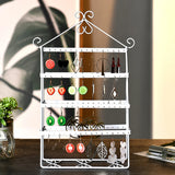 4 Layer 112 Holes Metal Earring Holder Stand Women Jewelry Display Rack