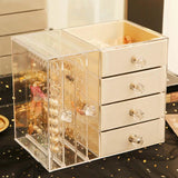 4 Layer Jewelry Storage Box Vertical Jewelry Stand for Rings Necklaces
