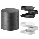 4 Layers Jewelry Storage Box Multilayer 360 Degree Rotate Jewelry Organizer