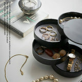 4 Layers Jewelry Storage Box Multilayer 360 Degree Rotate Jewelry Organizer