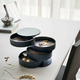 4 Layers Jewelry Storage Box Multilayer 360 Degree Rotate Jewelry Organizer
