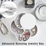 4 Layers Jewelry Storage Box Multilayer 360 Degree Rotate Jewelry Organizer