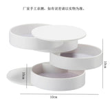 4 Layers Jewelry Storage Box Multilayer 360 Degree Rotate Jewelry Organizer