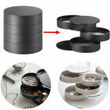 4 Layers Jewelry Storage Box Multilayer 360 Degree Rotate Jewelry Organizer