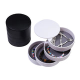4-Layer Plastic Makeup Container 360 Degrees Rotary Holder Jewelry Storage