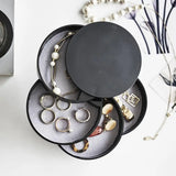 4-Layer Rotating Round Plastic Storage Box for Makeup and Jewelry